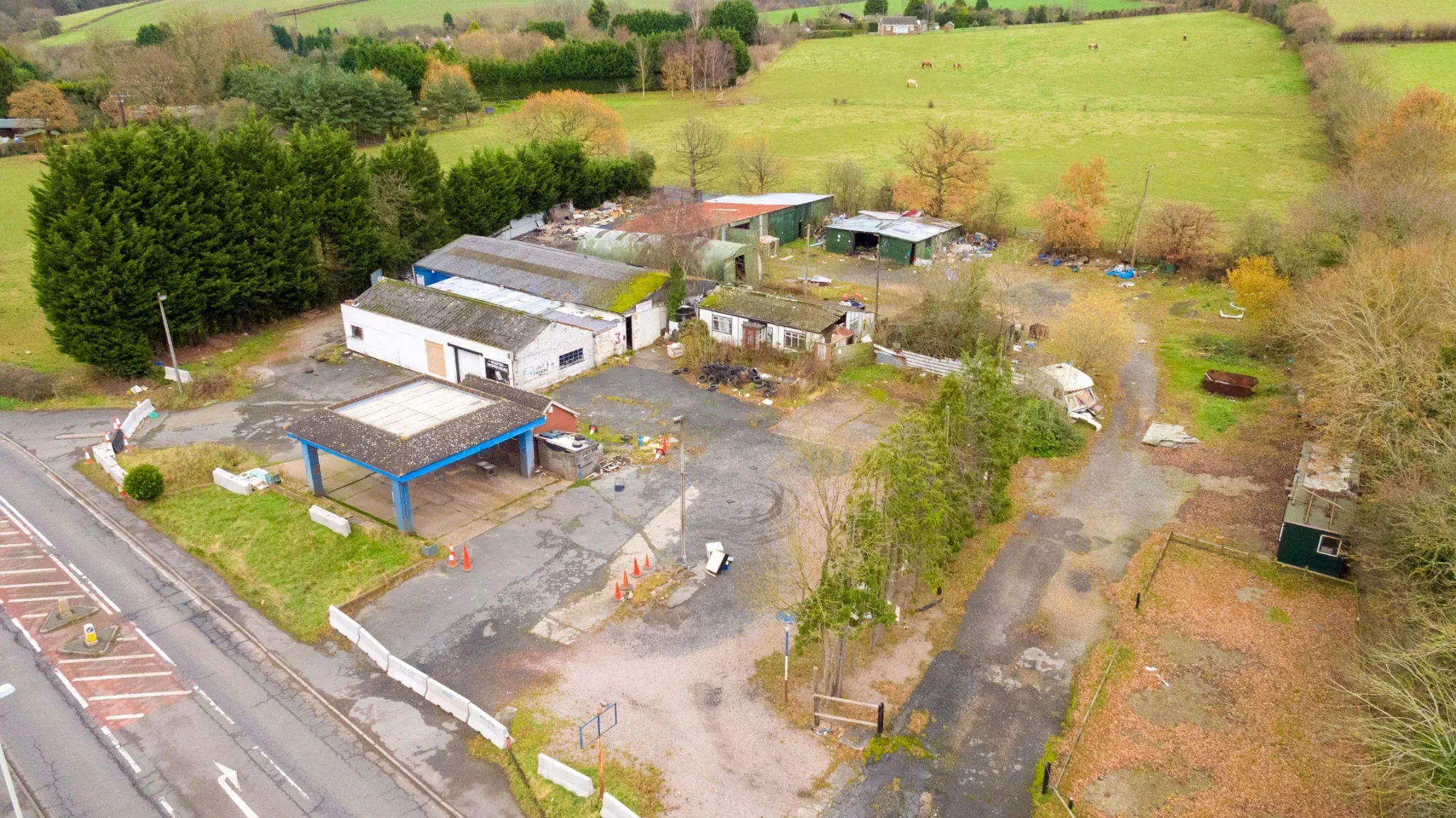 Existing frontage and garage site