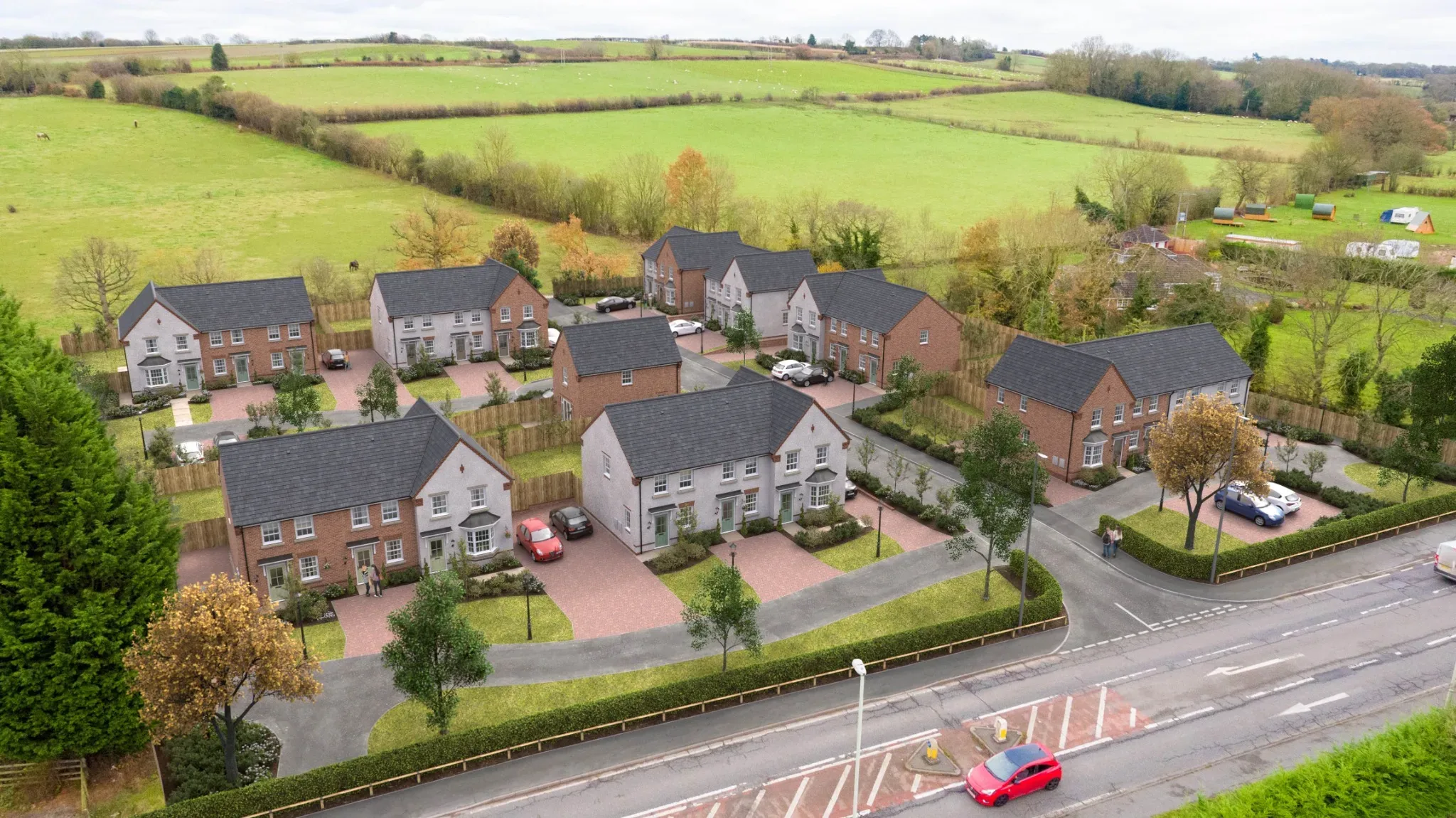 Proposed development in landscape context