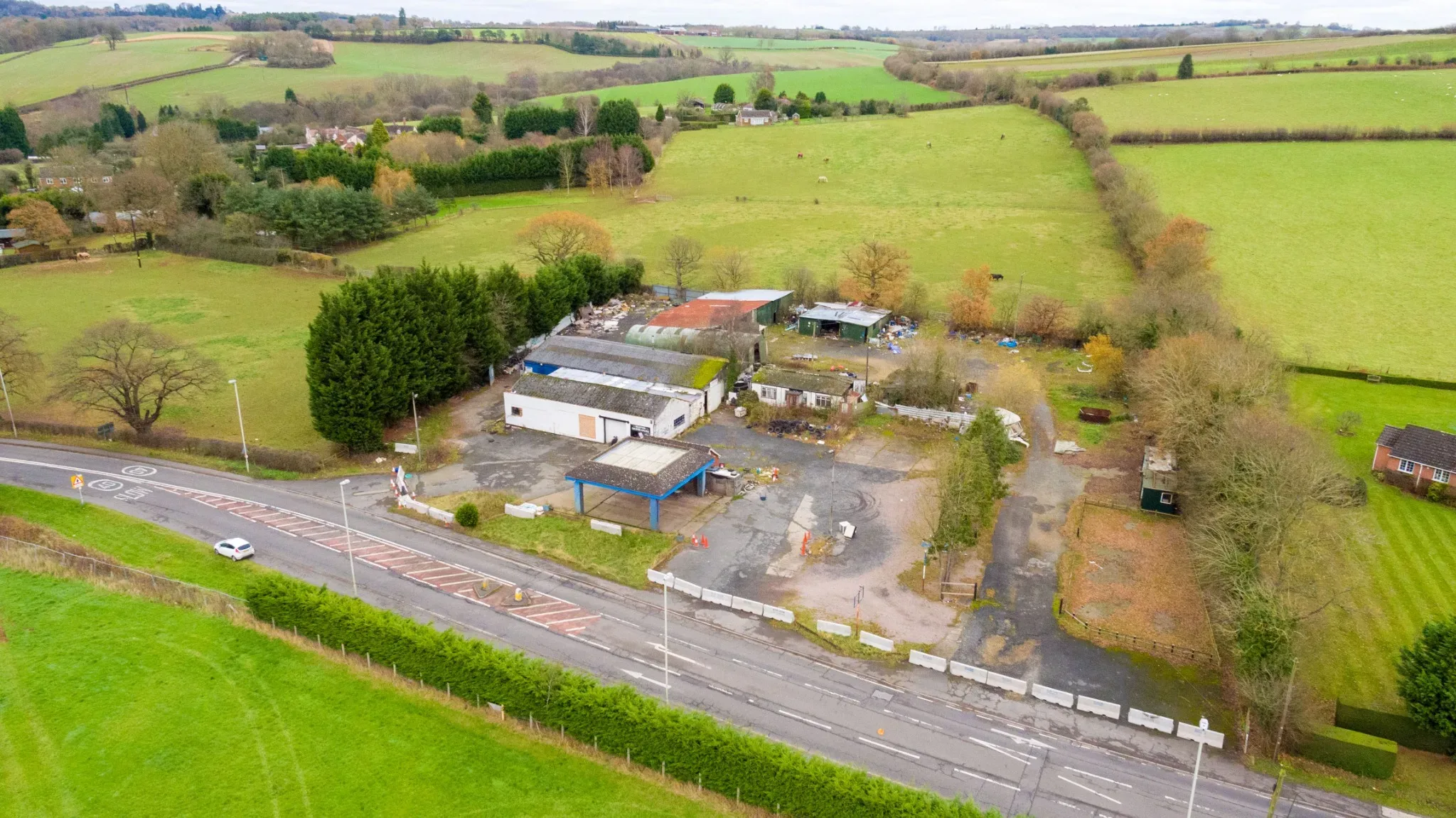 Existing site from a long aerial view