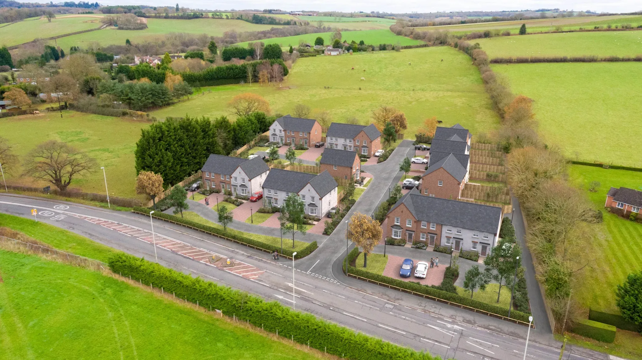 Proposed development from a long aerial view