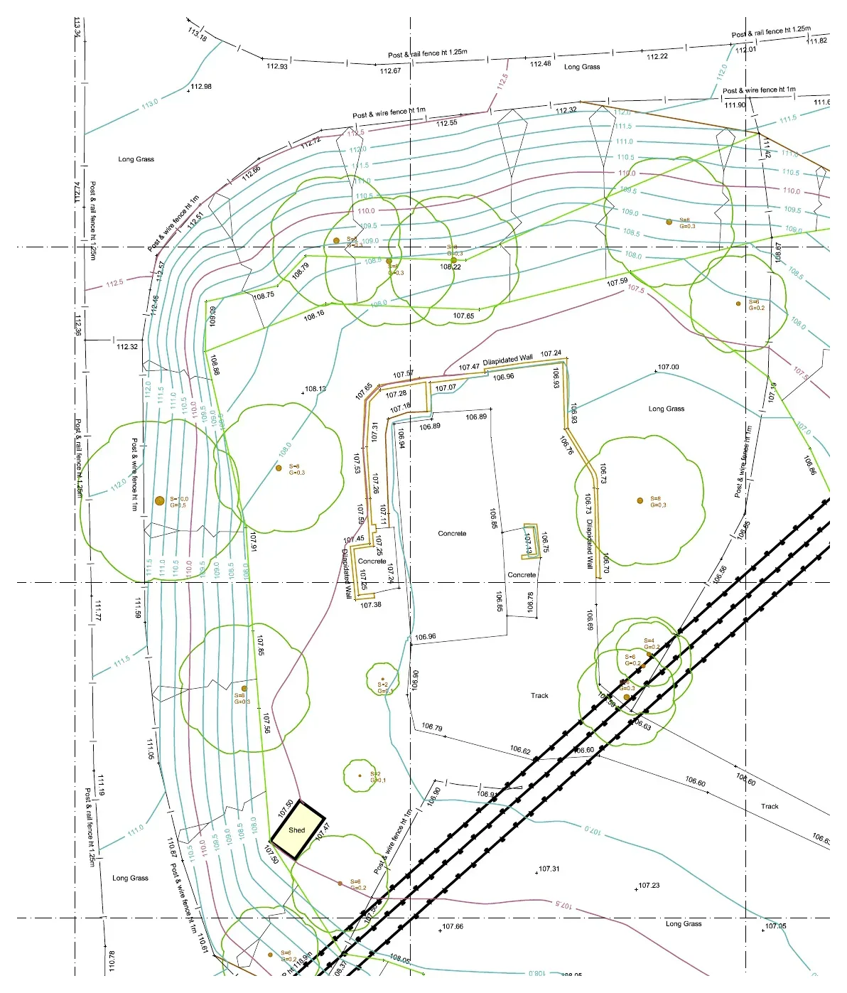 Topographical survey of Greenmeadow Quarry Farm