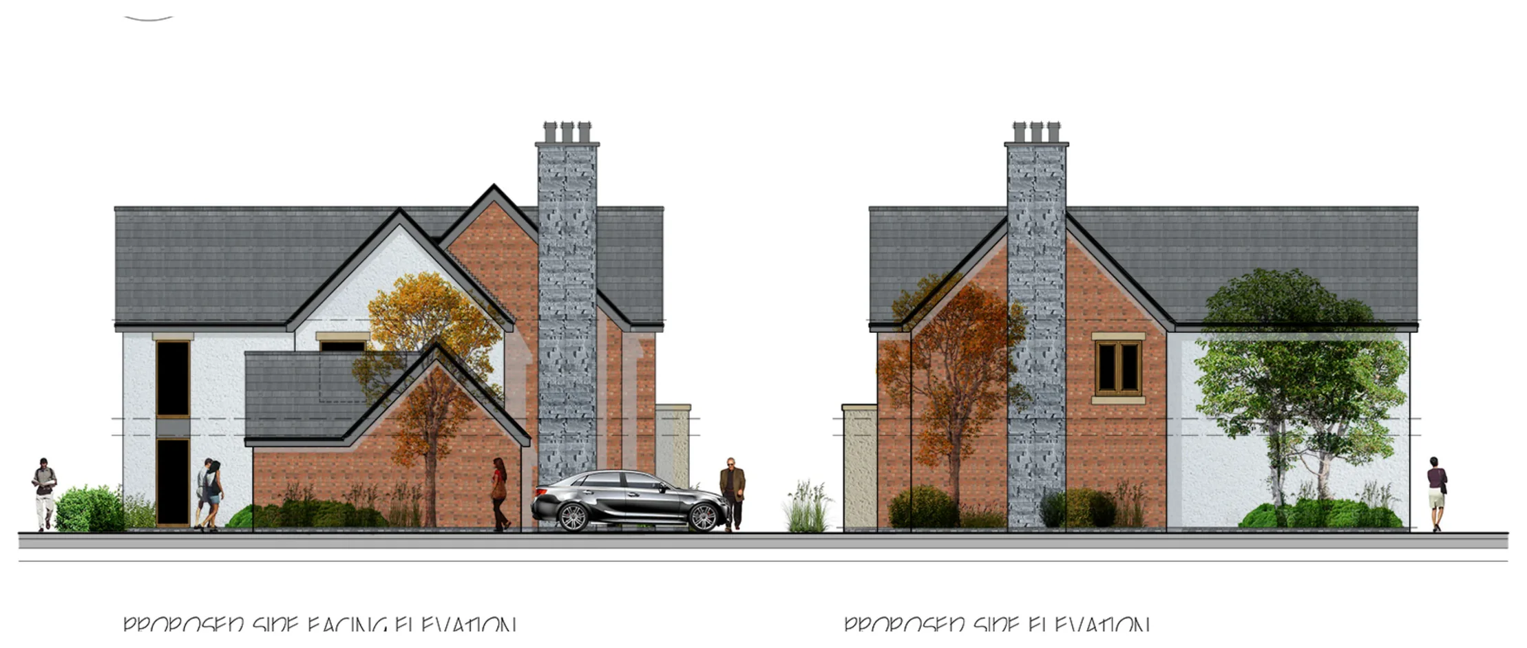 Proposed side elevations
