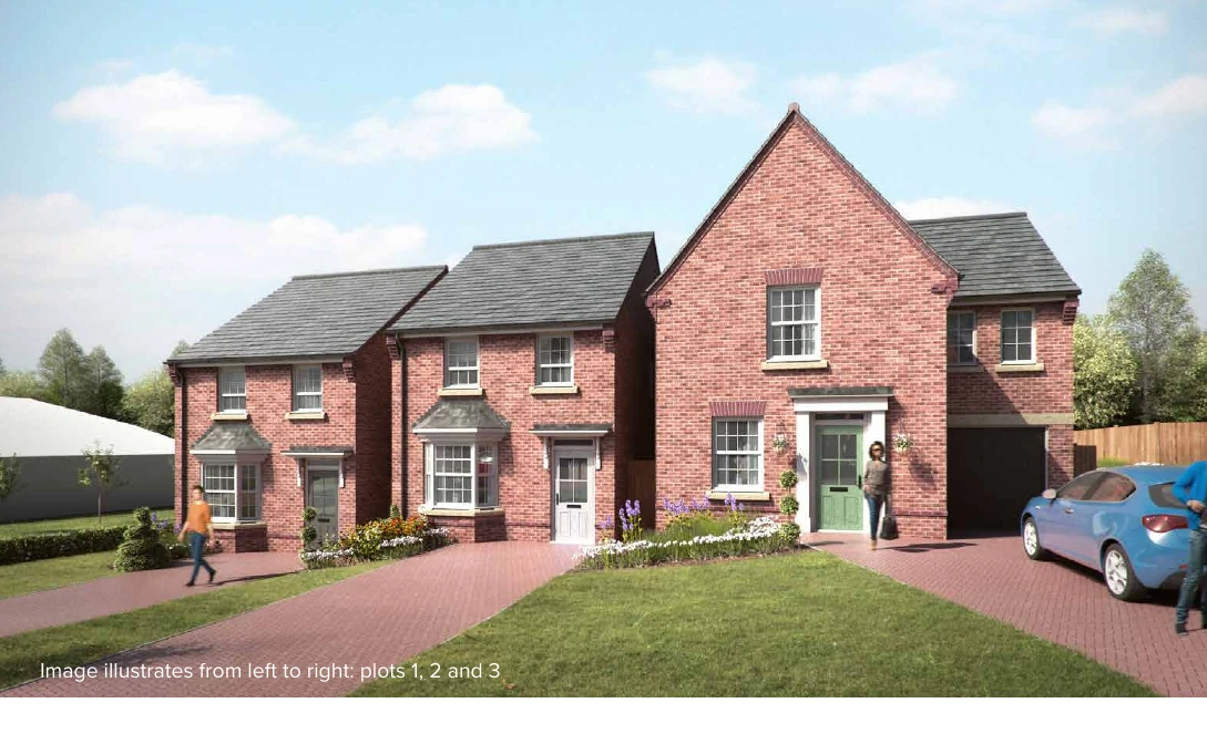Original visualisation of plots 1, 2 and 3 at Newbridge Crescent