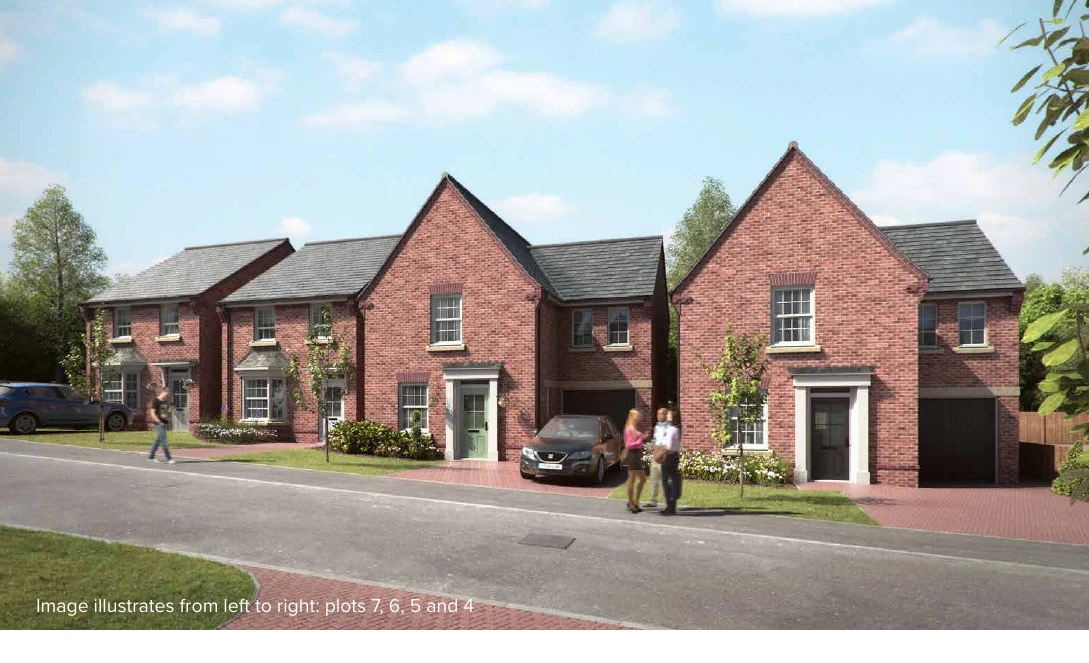 Visualisation of plots 7, 6, 5 and 4 at Newbridge Crescent