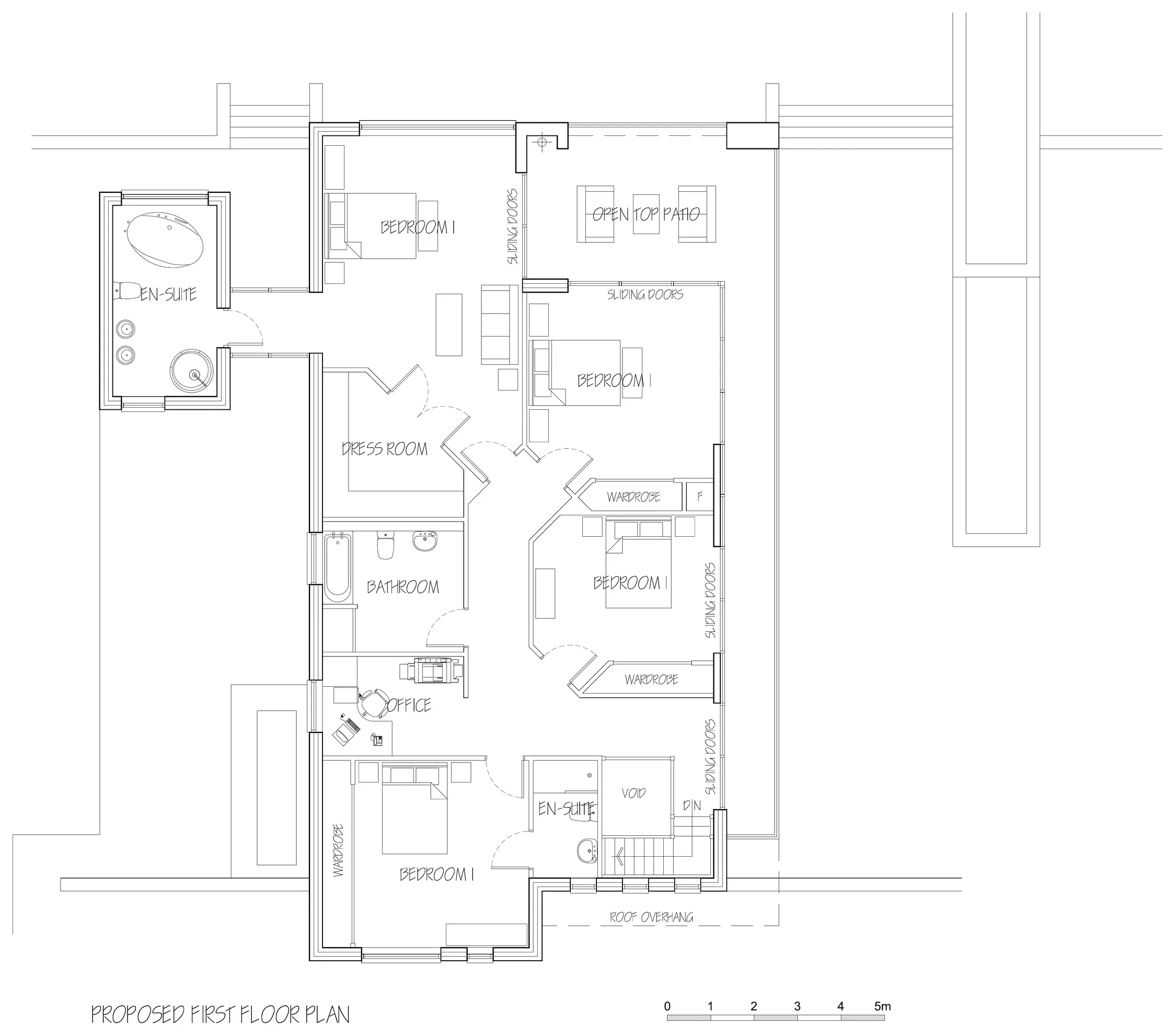 Proposed first floor plan of Orchard House