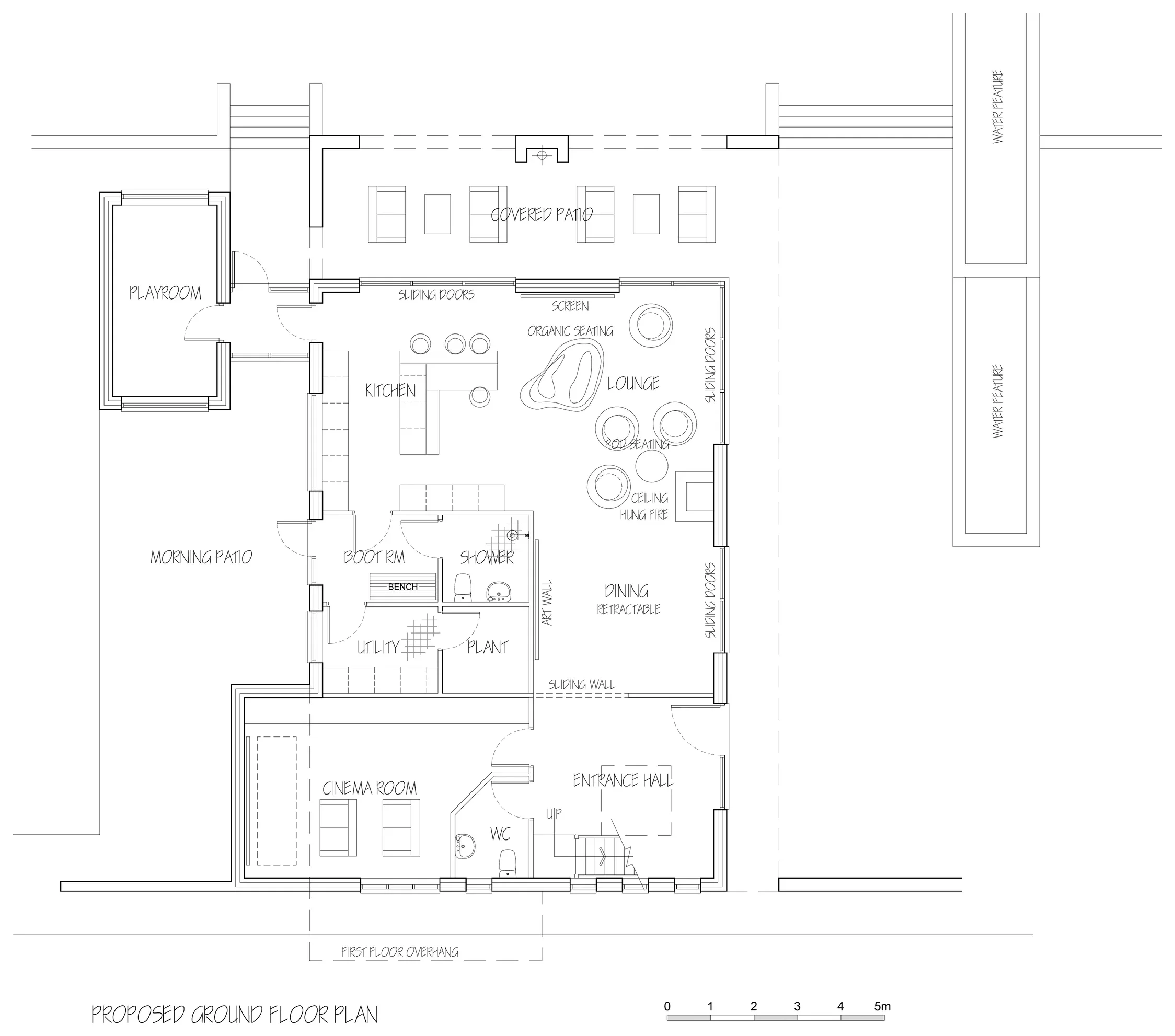 Proposed ground floor plan of Orchard House