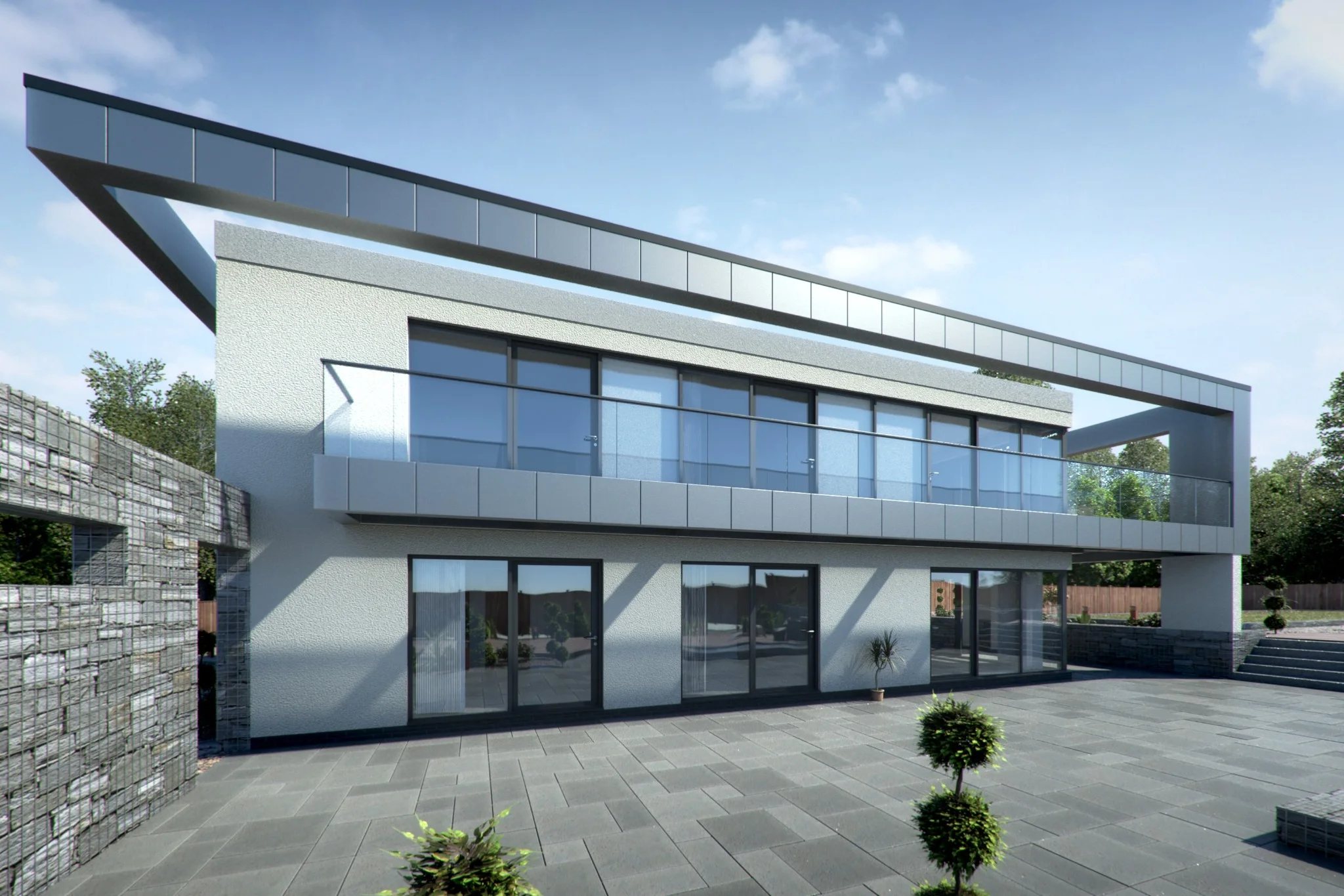 Rear elevation visualisation of Orchard House