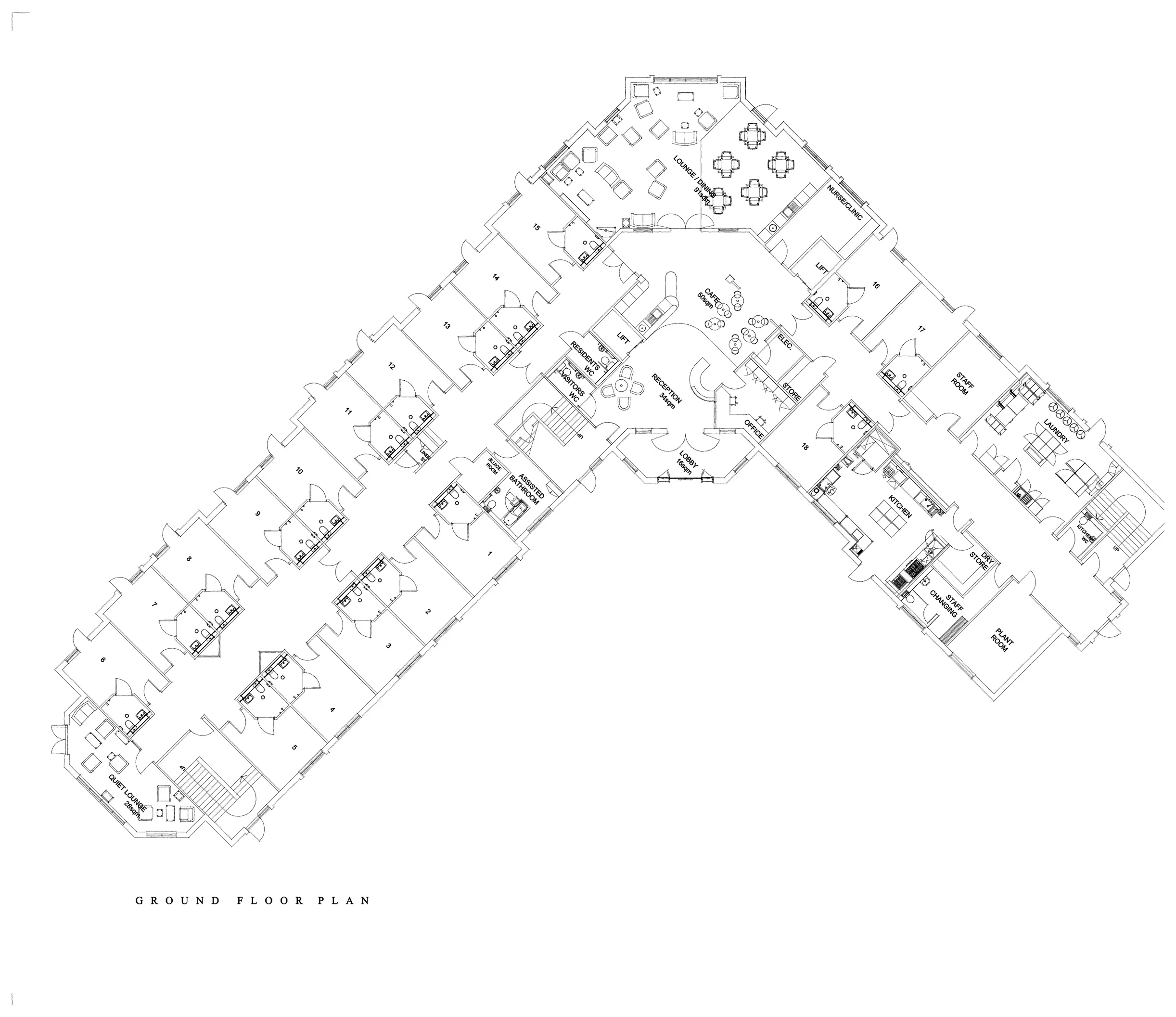 Care home ground floor plan