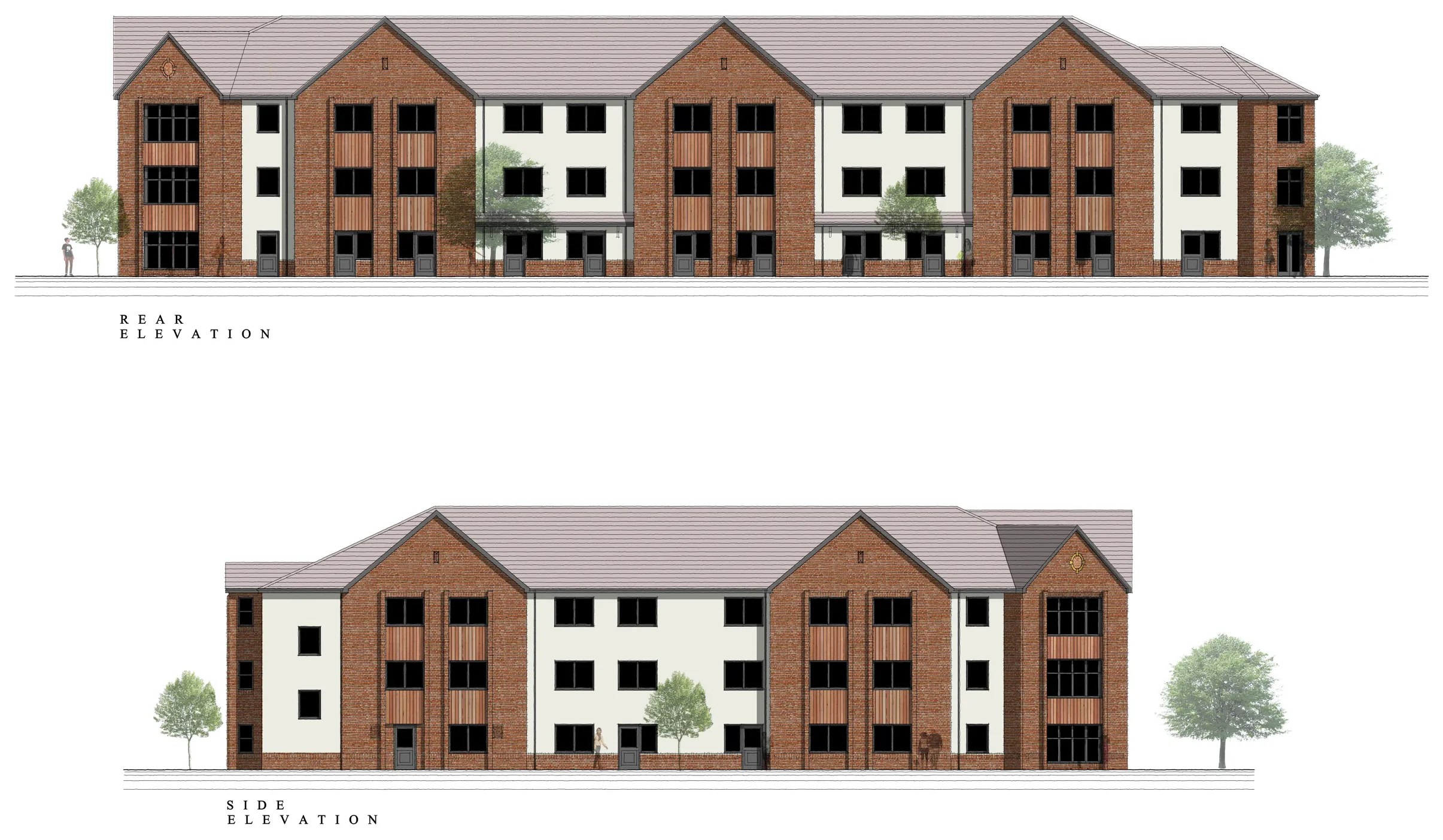Care home rear and side elevations
