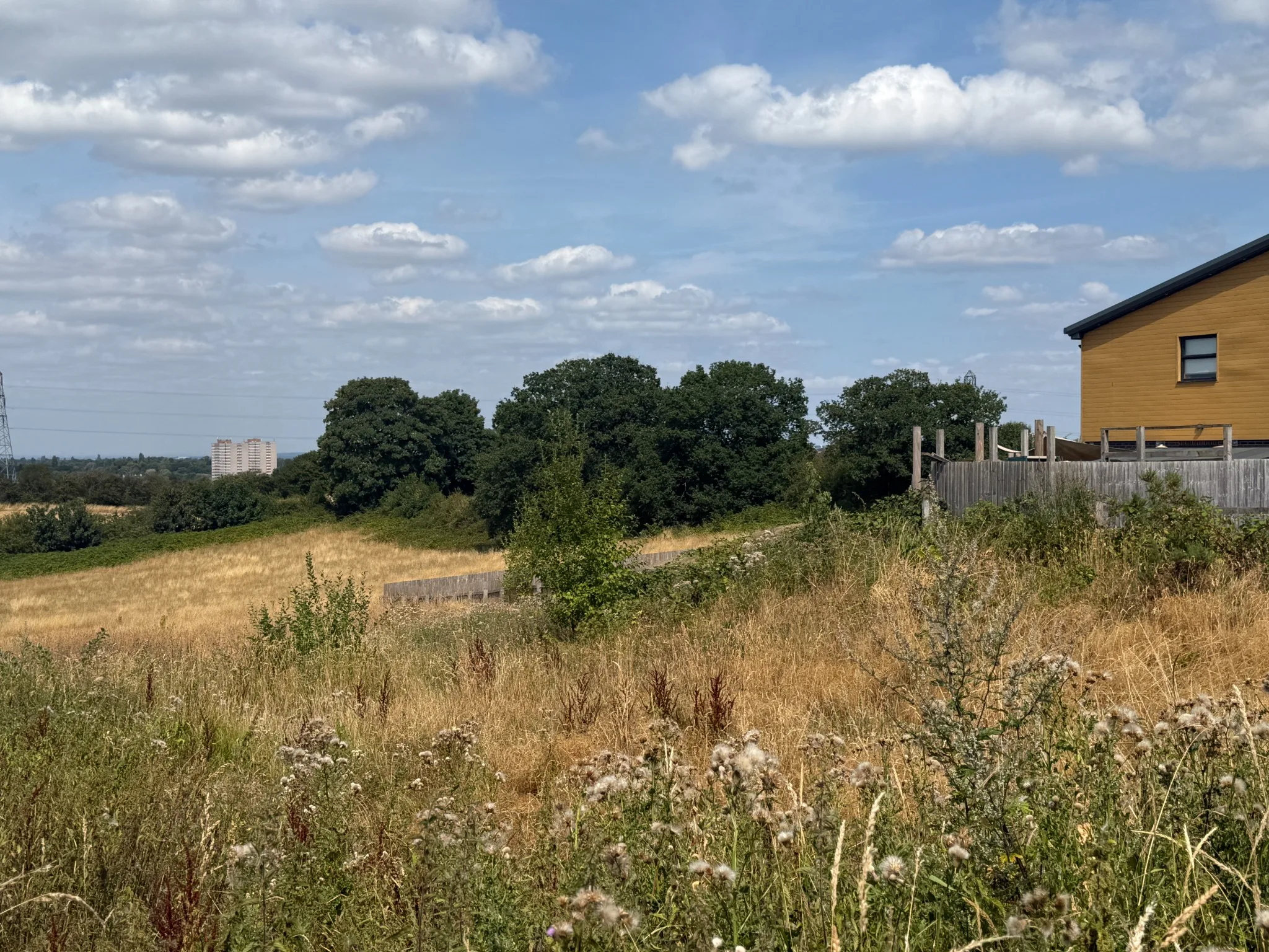 Open countryside adjoining Sandhill Day Nursery at Springhill Lane