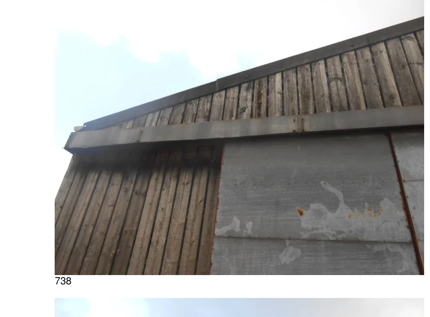 Existing agricultural building cladding and structure