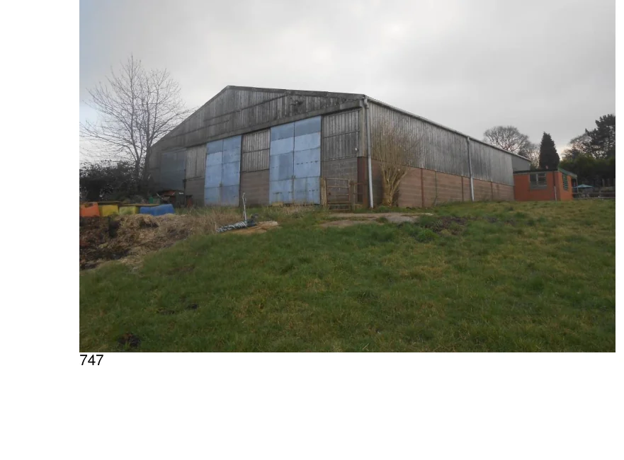 Existing agricultural yard and building