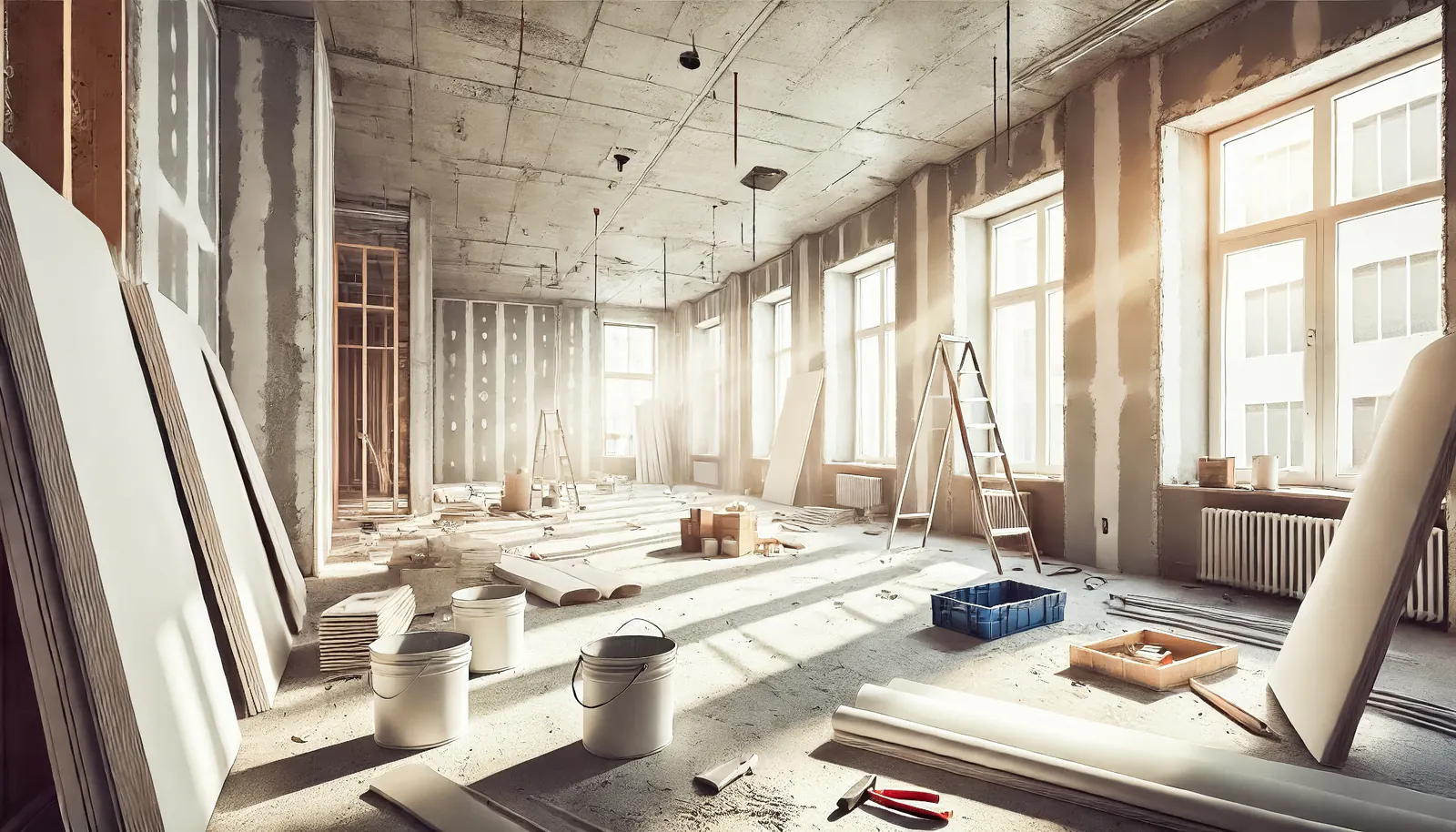 Interior refurbishment work in progress