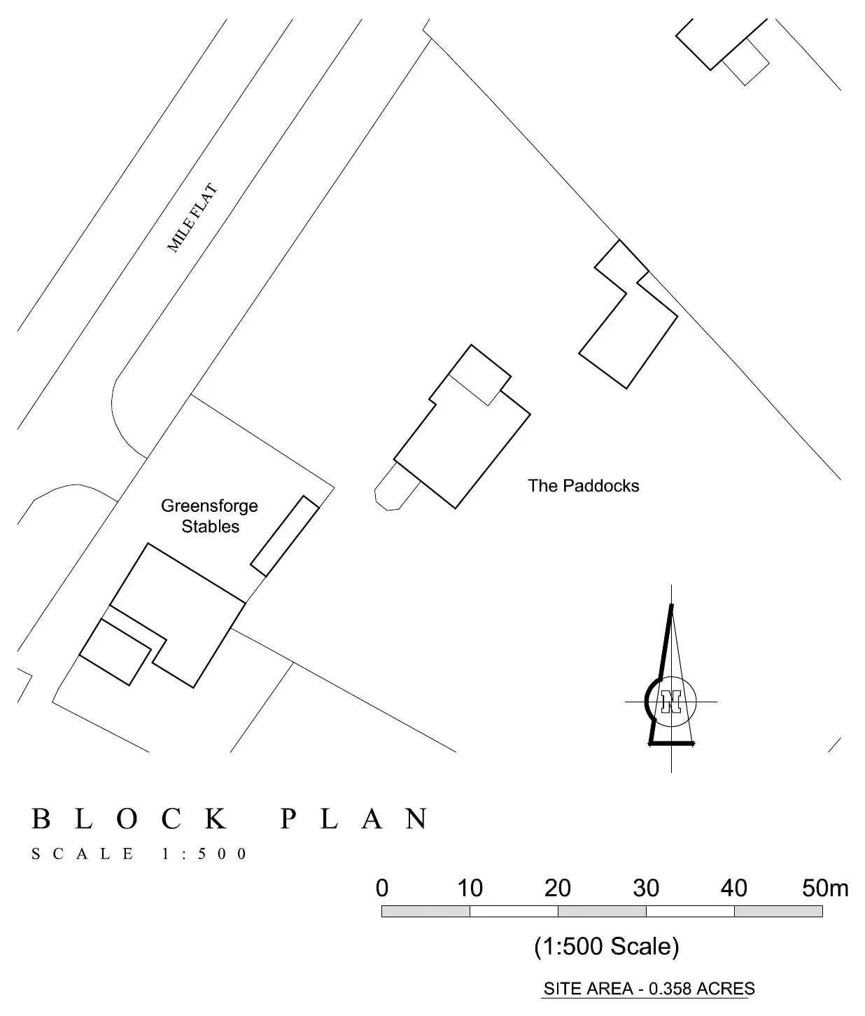 Existing survey block plan for Standish