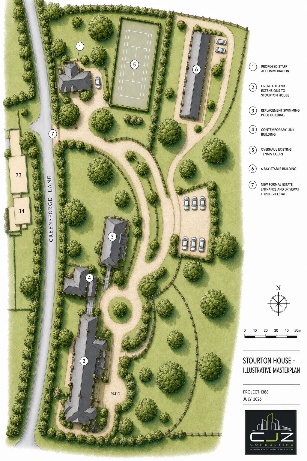 Illustrative Stourton House concept masterplan