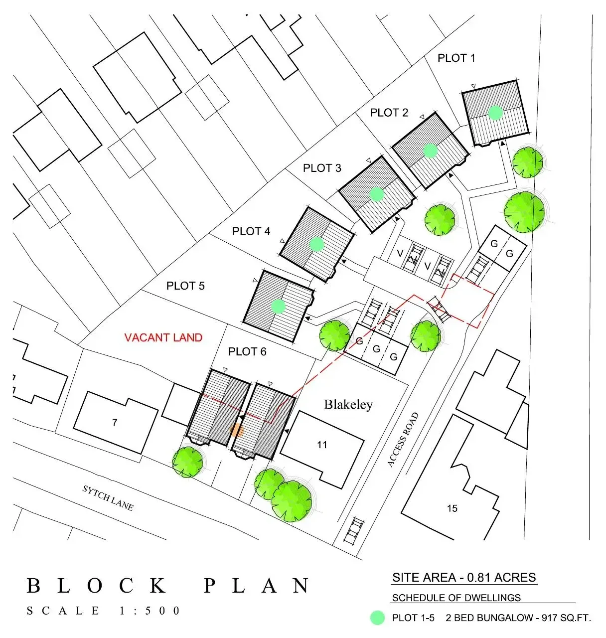 Block plan for 11 Sytch Lane