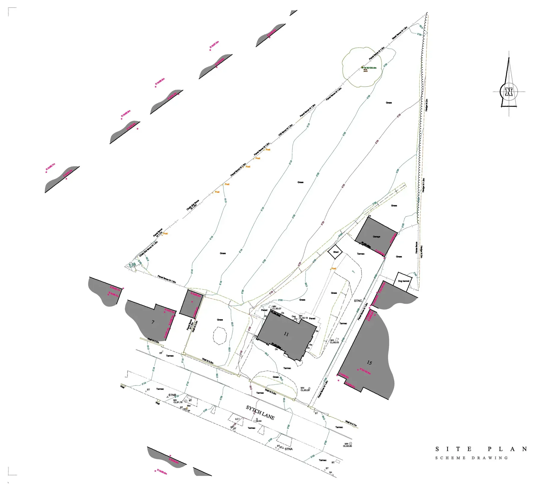 Topographical survey of 11 Sytch Lane